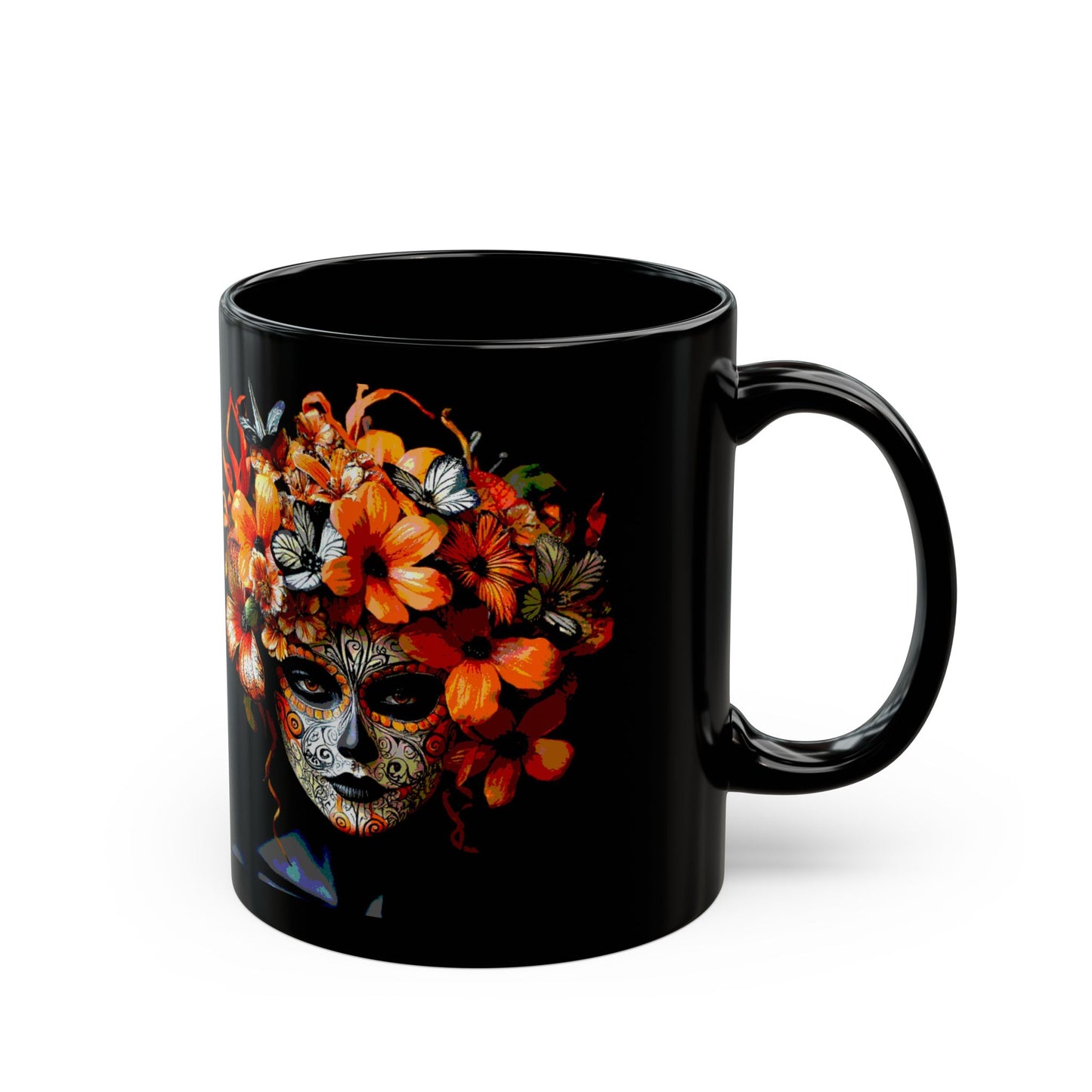 Art Orange Flowers Mug (11oz, 15oz)